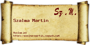 Szalma Martin névjegykártya
